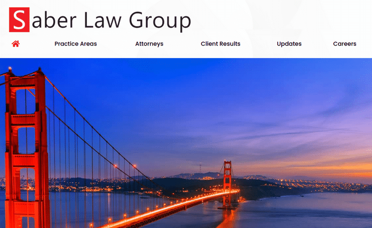 Law Firm Website design for Saber Law Group