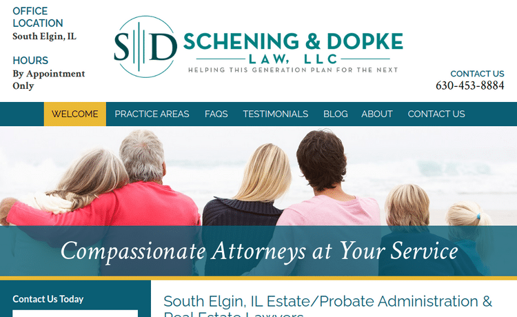 Law Firm Website design for Schening & Dopke Law, LLC