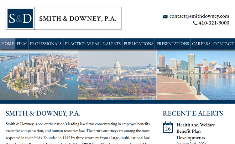 Law Firm Website design for Smith & Downey, P.A.
