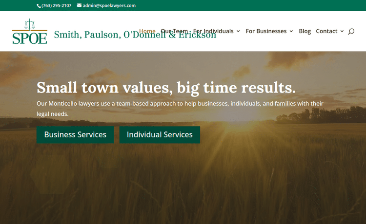 Law Firm Website design for Smith, Paulson, O'Donnell…