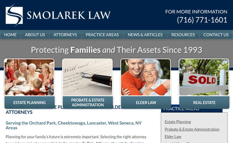 Law Firm Website design for Smolarek Law Offices