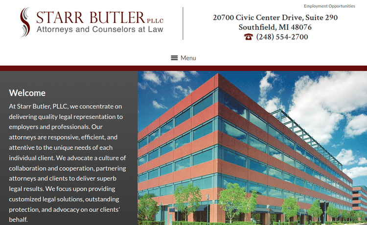Law Firm Website design for Starr, Butler, Alexopoulo…