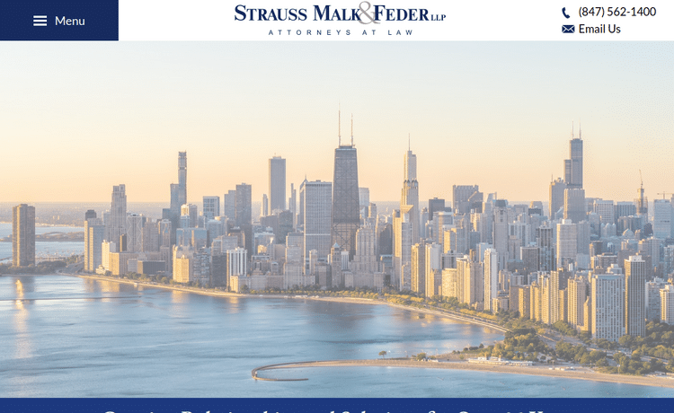 Law Firm Website design for Strauss & Malk LLP