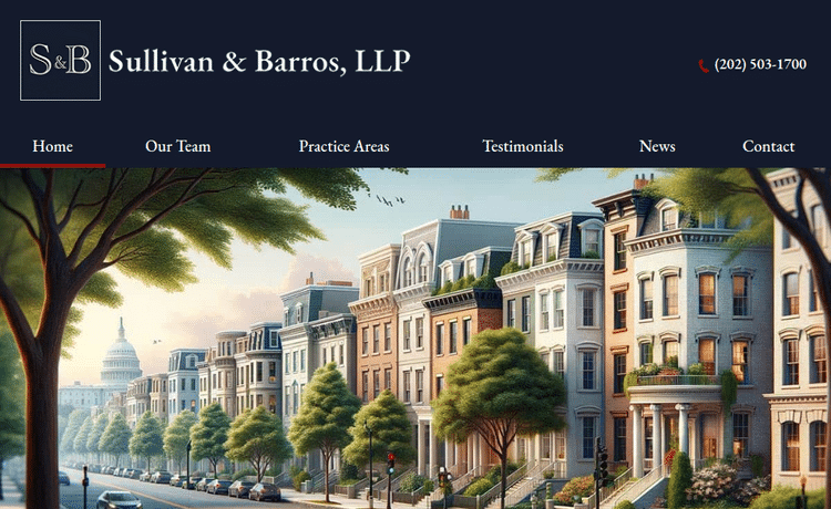 Law Firm Website design for Sullivan & Barros, LLP
