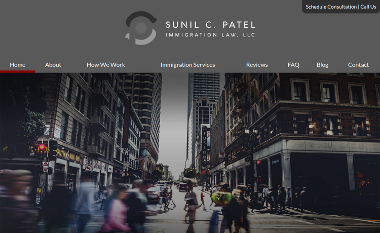 Law Firm Website design for Sunil C. Patel Immigratio…