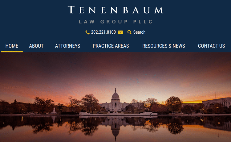 Law Firm Website design for Tenenbaum Law Group PLLC