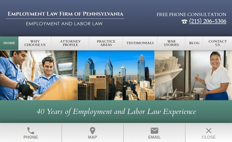 Law Firm Website design for The Employment Law Firm G…