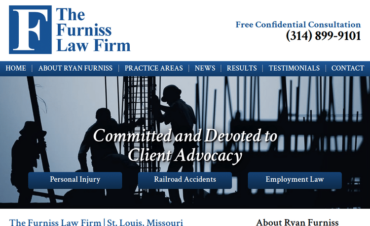 Law Firm Website design for The Furniss Law Firm, LLC