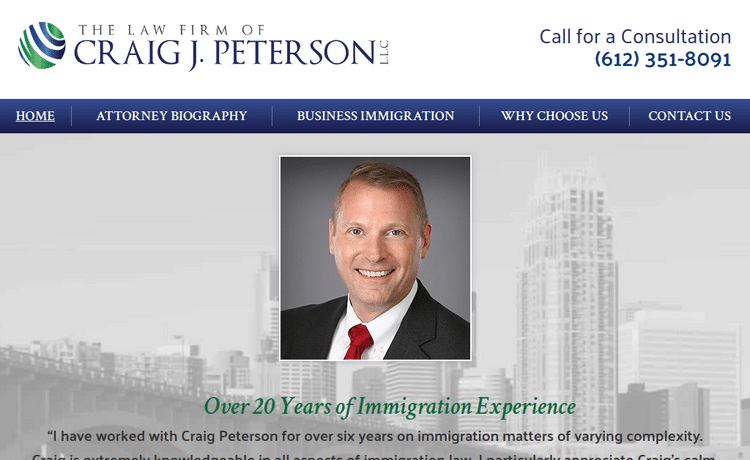 Law Firm Website design for The Law Firm of Craig J.…