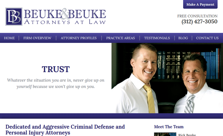 Law Firm Website design for The Law Offices of Beuke…