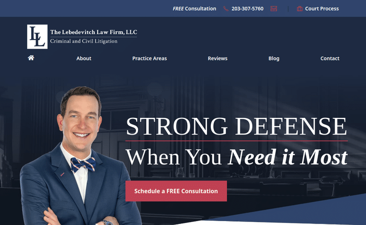Law Firm Website design for The Lebedevitch Law Firm,…