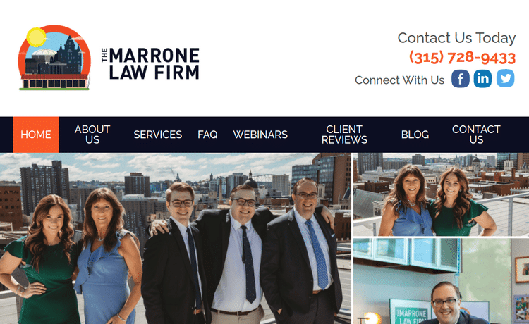 Law Firm Website design for The Marrone Law Firm, P.C…