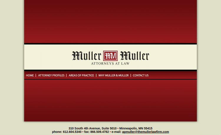 Law Firm Website design for The Muller Law Firm