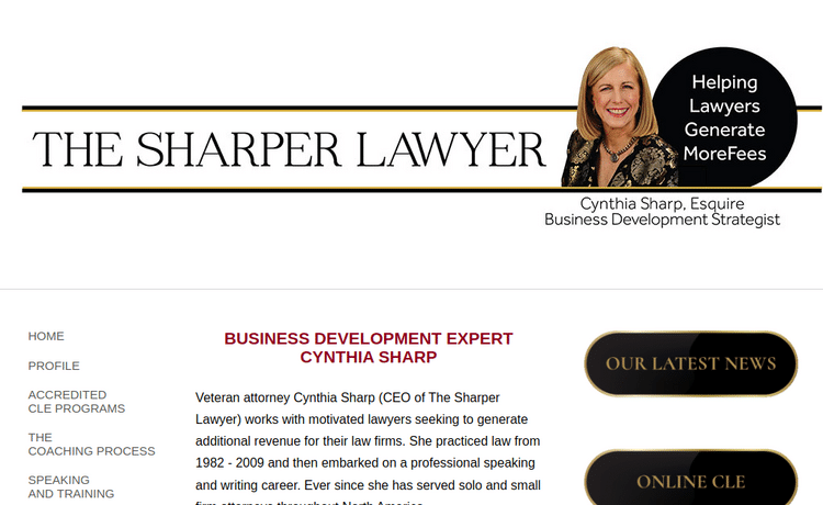 Law Firm Website design for The Sharper Lawyer