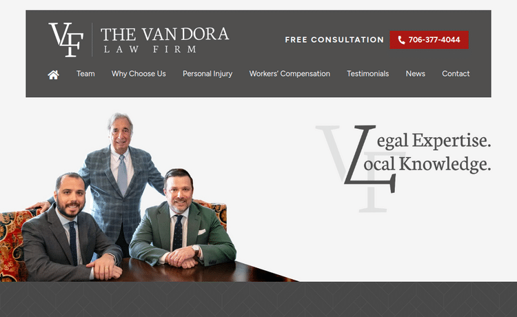 Law Firm Website design for The Van Dora Law Firm