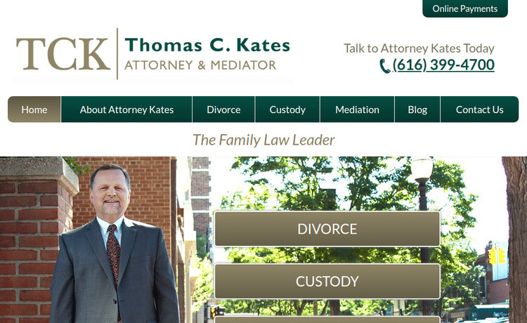 Law Firm Website design for Thomas C. Kates, Attorney…