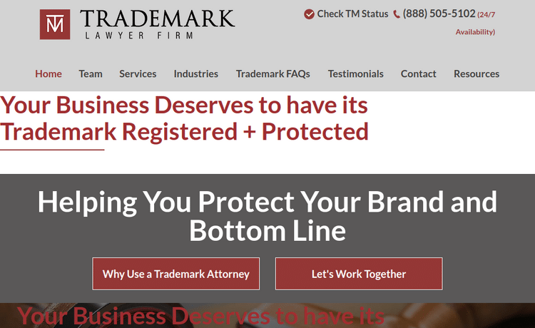 Law Firm Website design for Trademark Lawyer Law Firm…