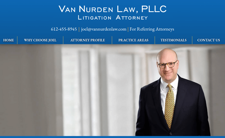 Law Firm Website design for Van Nurden Law, PLLC