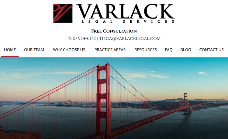Law Firm Website design for Varlack Legal Services