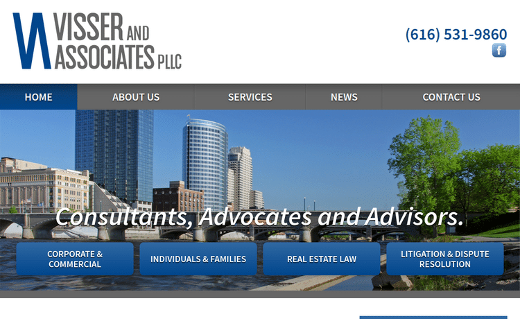 Law Firm Website design for Visser and Associates, PL…