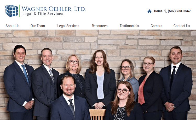 Law Firm Website design for Wagner Oehler, Ltd.