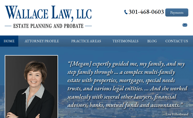 Law Firm Website design for Wallace Law, LLC