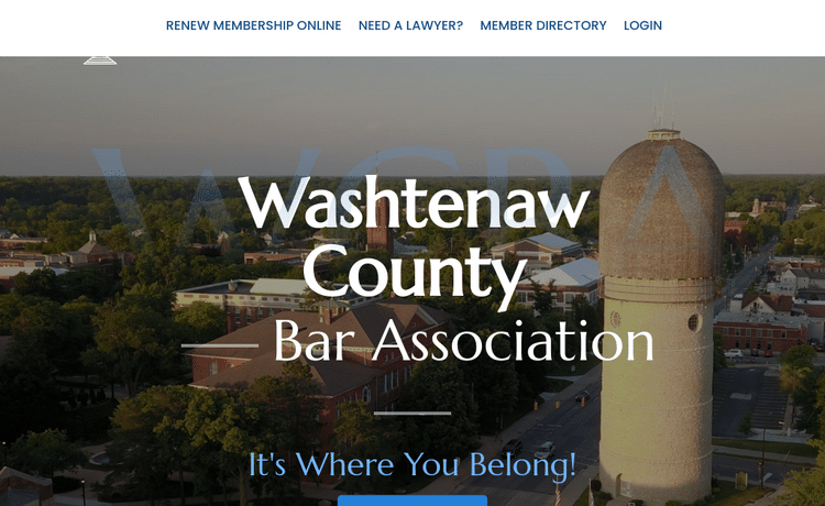 Law Firm Website design for Washtenaw County Bar Asso…