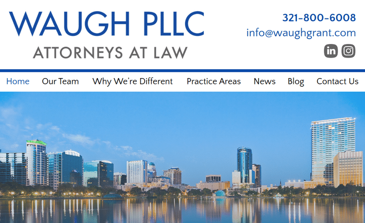 Law Firm Website design for Waugh PLLC