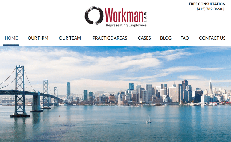 Law Firm Website design for Workman Law Firm, PC