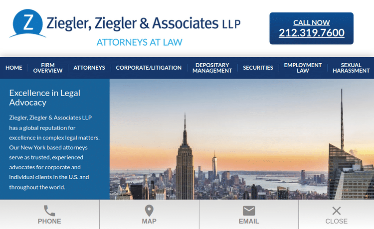 Law Firm Website design for Ziegler, Ziegler & Associ…