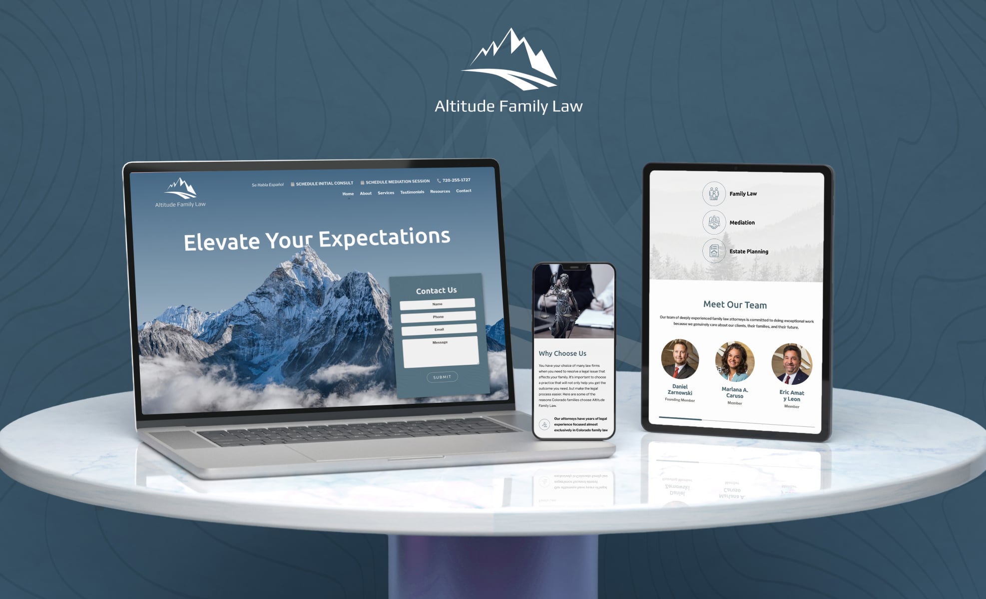 Law Firm Website design for Altitude Family Law