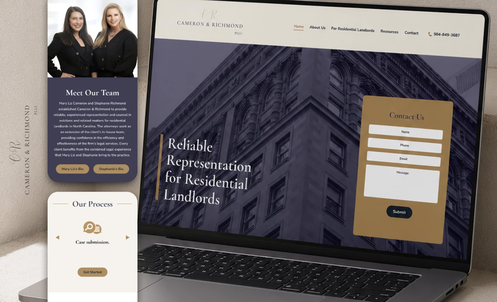 Law Firm Website design for Cameron Richmond, PLLC
