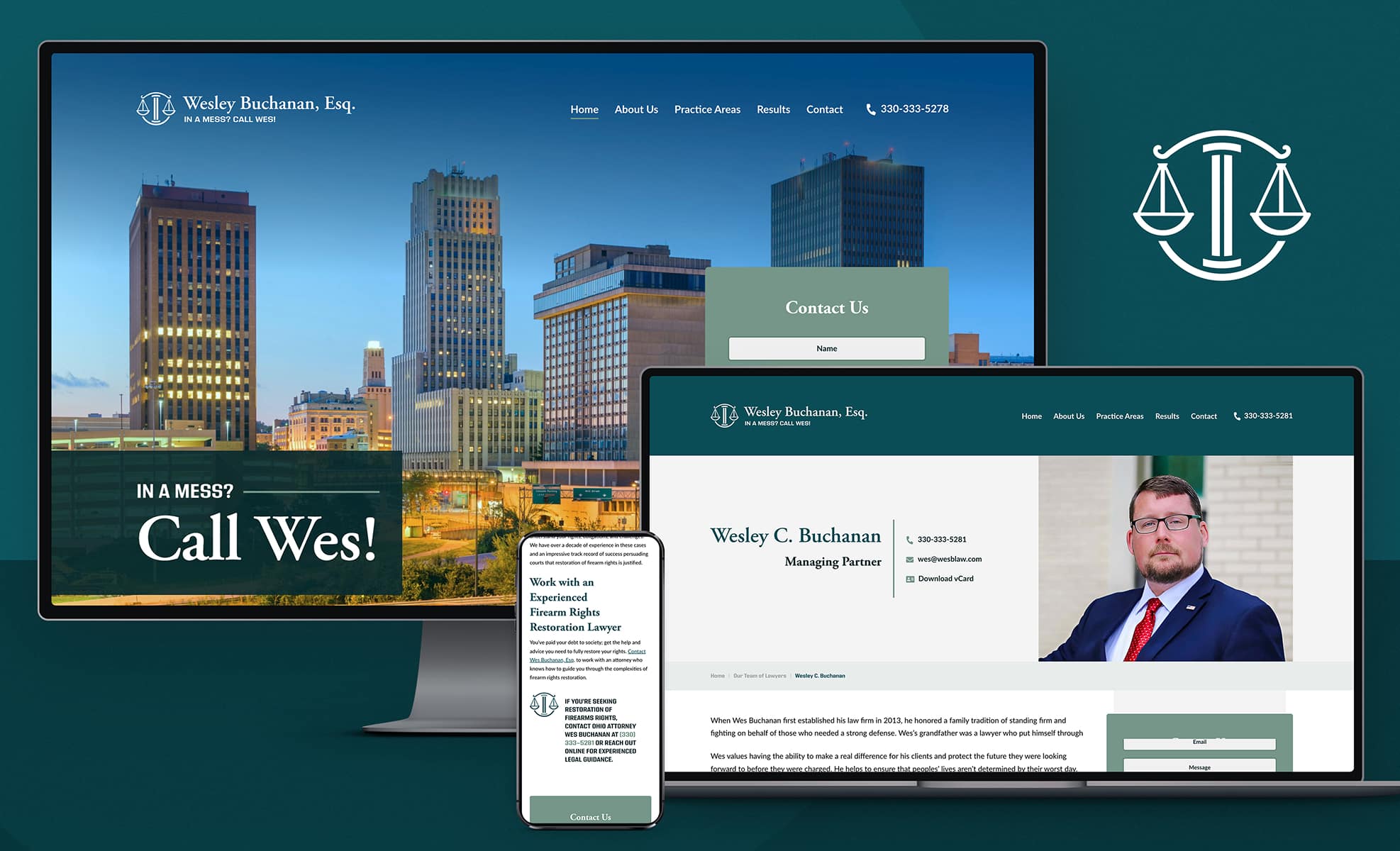 Law Firm Website design for Wesley Buchanan, Esq.
