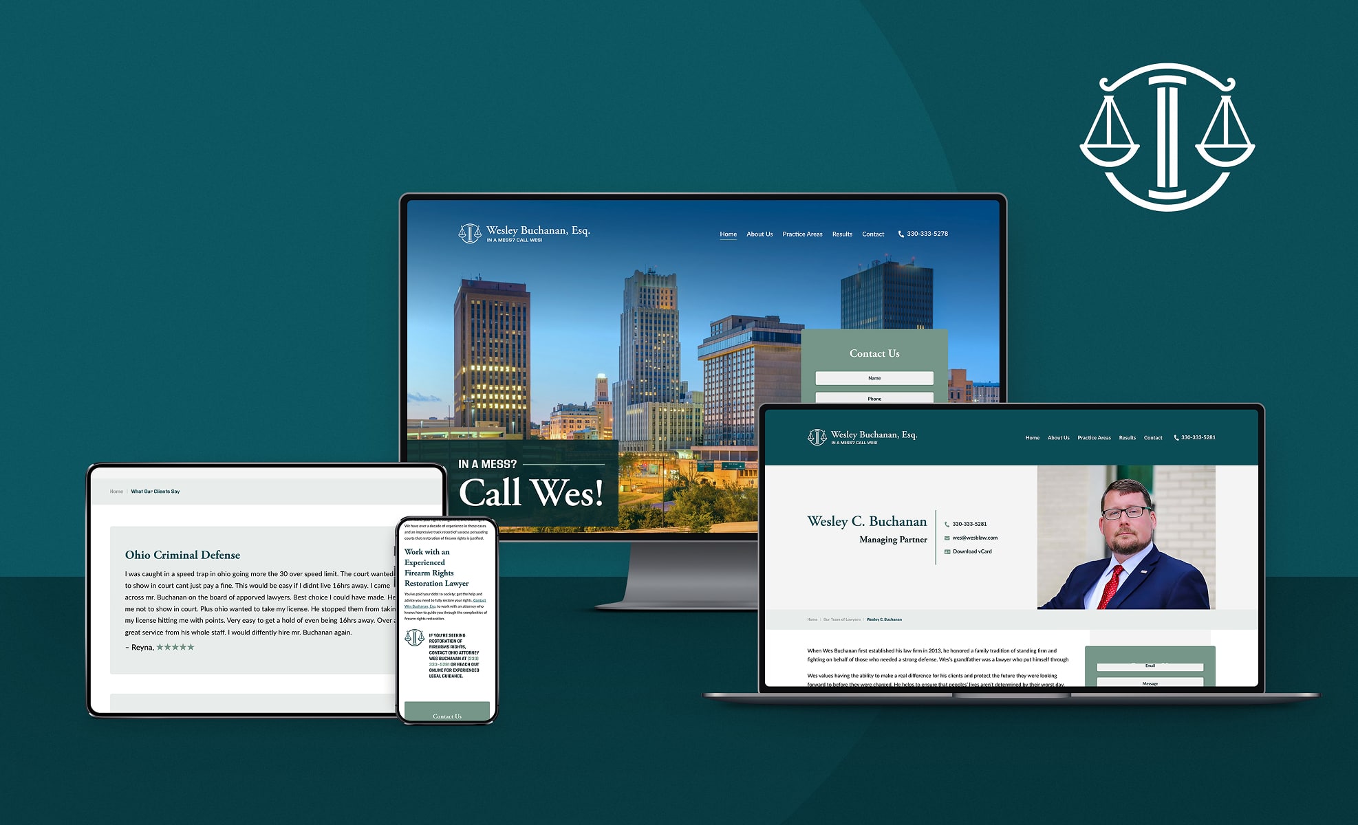 Law Firm Website design for Wesley Buchanan, Esq.