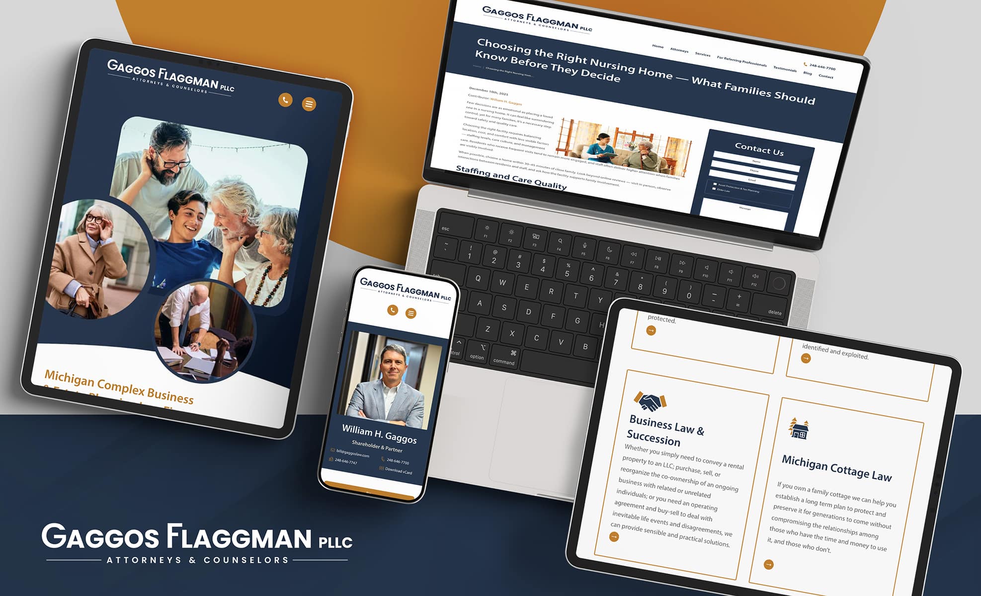 Law Firm Website design for Gaggos Flaggman PLLC
