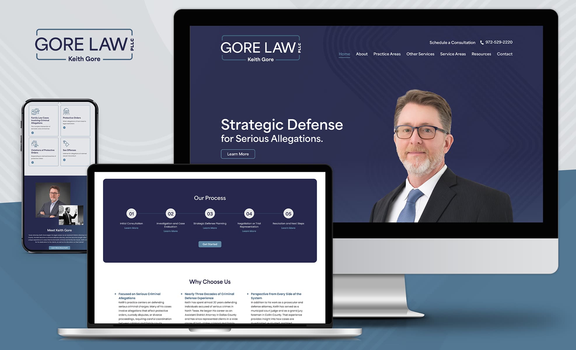 Law Firm Website design for Gore Law, PLLC