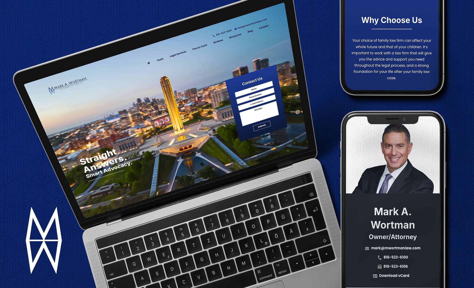 Law Firm Website design for Mark A Wortman