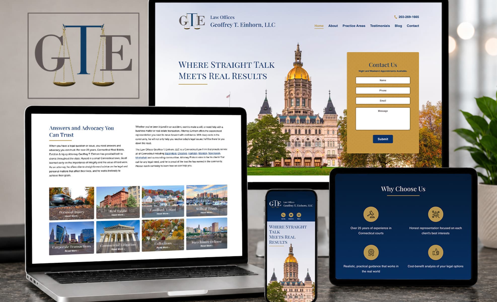 Law Firm Website design for Law Offices Geoffrey T. E…